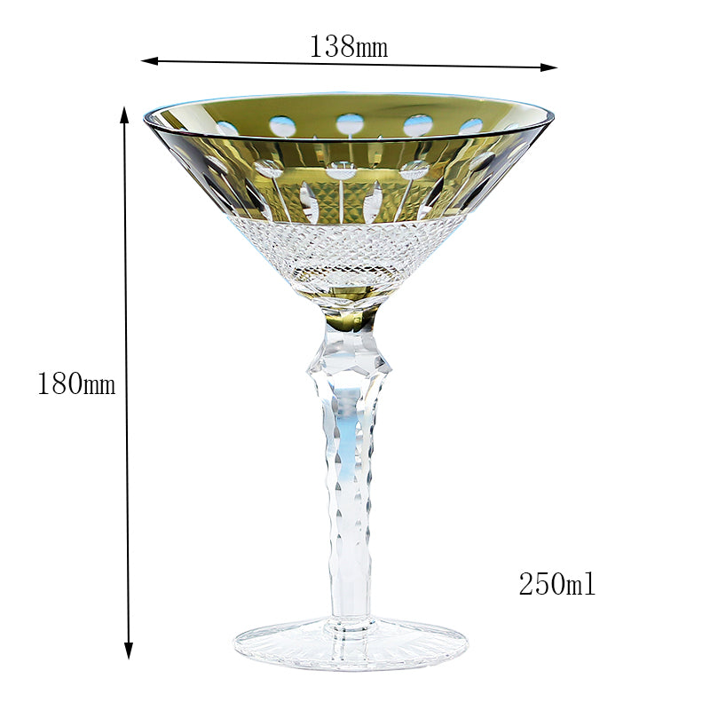 Hand Cut To Clear Multi-Color Crystal Glass Barware Timeless Collection Old Fashioned Glass Cocktail Glass Champagne Glass Water Goblet