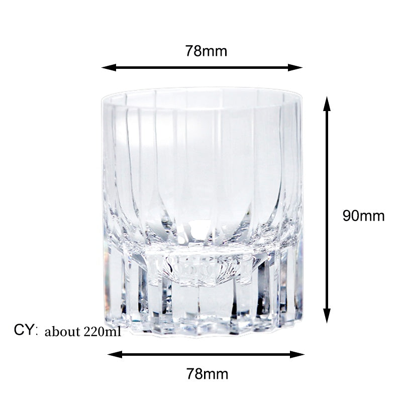 JP-069 Heavy and Thick Bottom Lead Free Crystal Whiskey Glass Tumblers---Hand engraved asterism Patterns