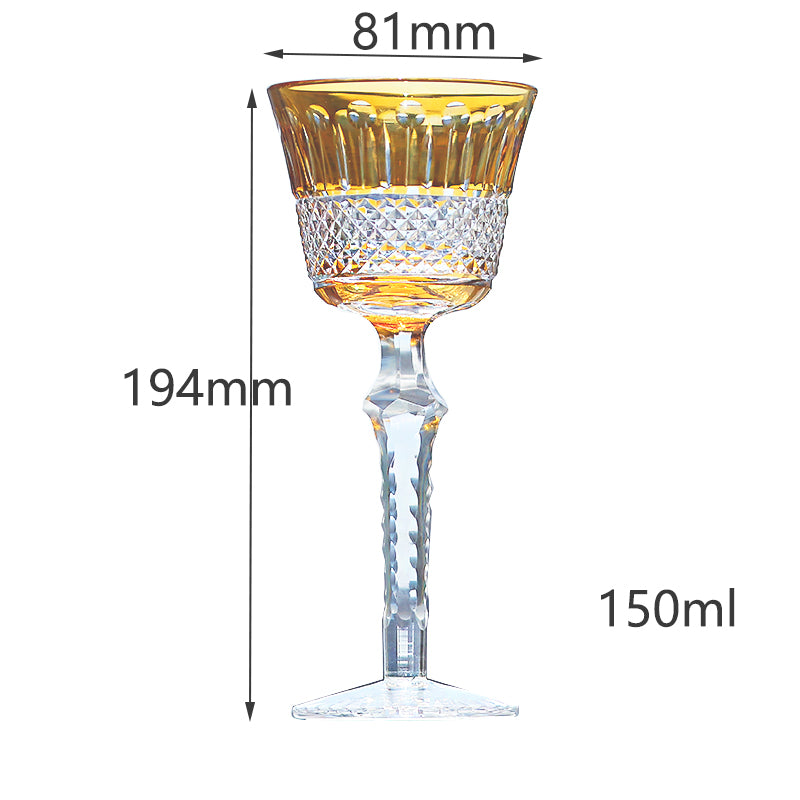 Hand Cut To Clear Multi-Color Crystal Glass Barware Timeless Collection Old Fashioned Glass Cocktail Glass Champagne Glass Water Goblet