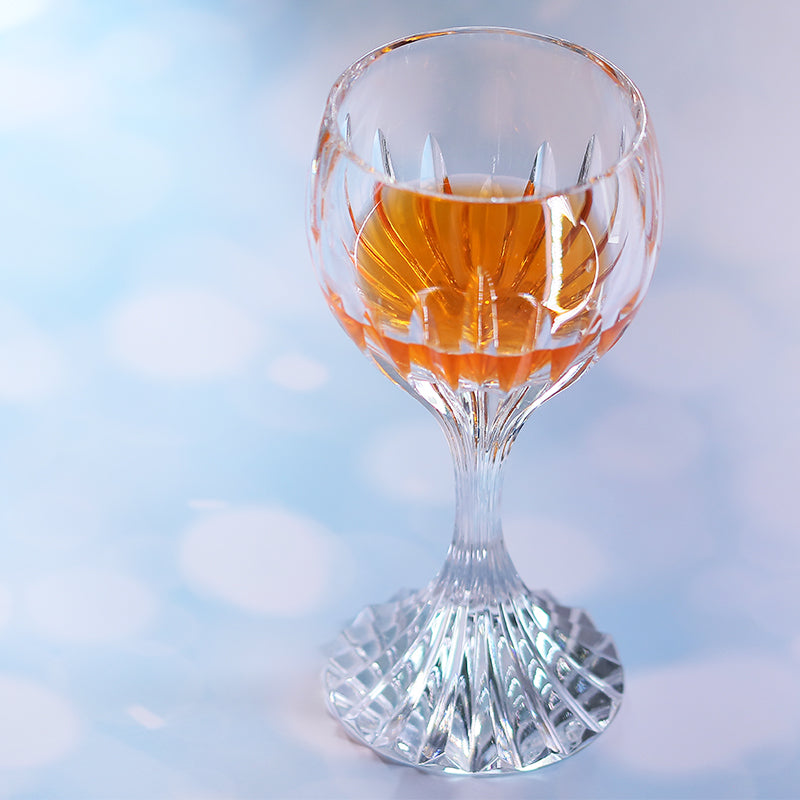JP-084 250 ml Clear K9 Crystal Wine Glass Goblet With Hand Cut Deep Orgue Bevel Design Stem Glass For Water Beverages