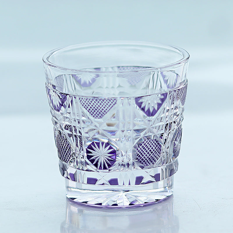 QJ-07 New Purple 35ml edo kiriko sake glass 1 oz min shot glasses for whiskey, vodka, tequila