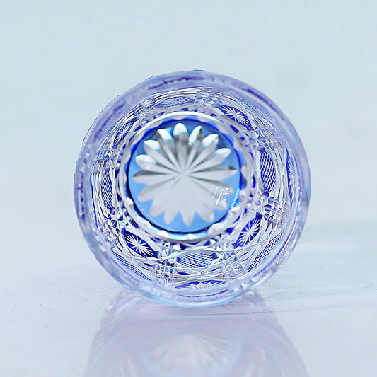 QJ-07 New Dark Blue 35ml edo kiriko sake glass 1 oz min shot glasses for whiskey, vodka, tequila