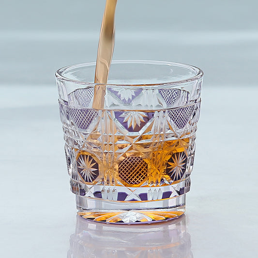 QJ-07 New Purple 35ml edo kiriko sake glass 1 oz min shot glasses for whiskey, vodka, tequila