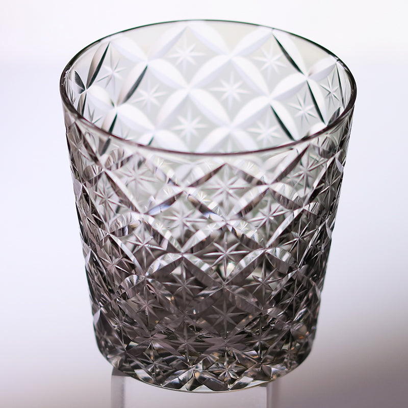 JP-051-4 New 320ml Japanese Style Whiskey Glass Edo Kiriko's Circle Mesh With Gift Box