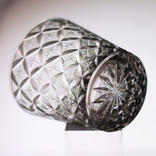 JP-051-4 New 320ml Japanese Style Whiskey Glass Edo Kiriko's Circle Mesh With Gift Box