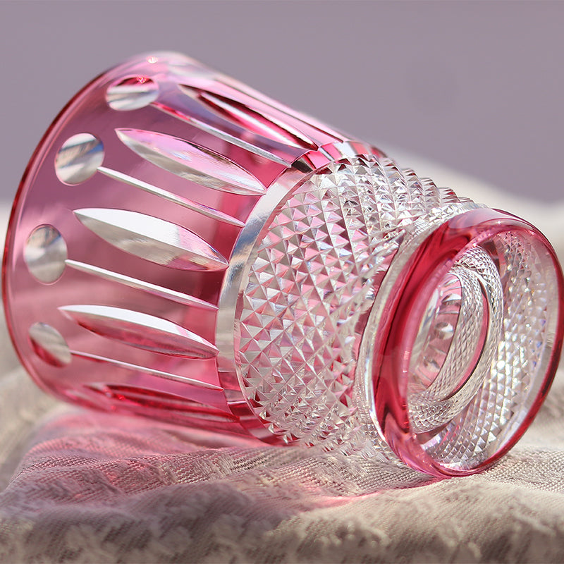 Hand Cut To Clear Multi-Color Crystal Glass Barware Timeless Collection Old Fashioned Glass Cocktail Glass Champagne Glass Water Goblet