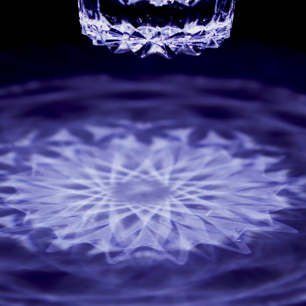 JP-125 240 ml Japanese Style Edo Kiriko K9 Crystal Whisky Glass Tumbler with Chrysanthemum Design