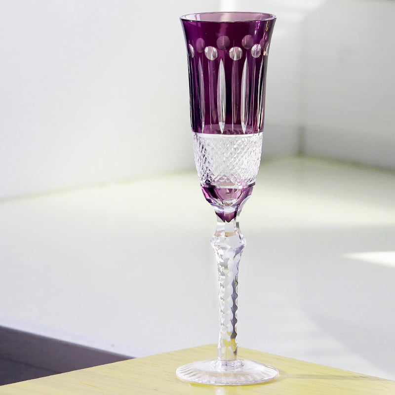 Hand Cut To Clear Multi-Color Crystal Glass Barware Timeless Collection Old Fashioned Glass Cocktail Glass Champagne Glass Water Goblet