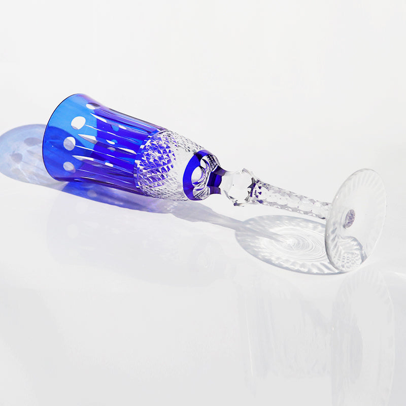 Hand Cut To Clear Multi-Color Crystal Glass Barware Timeless Collection Old Fashioned Glass Cocktail Glass Champagne Glass Water Goblet