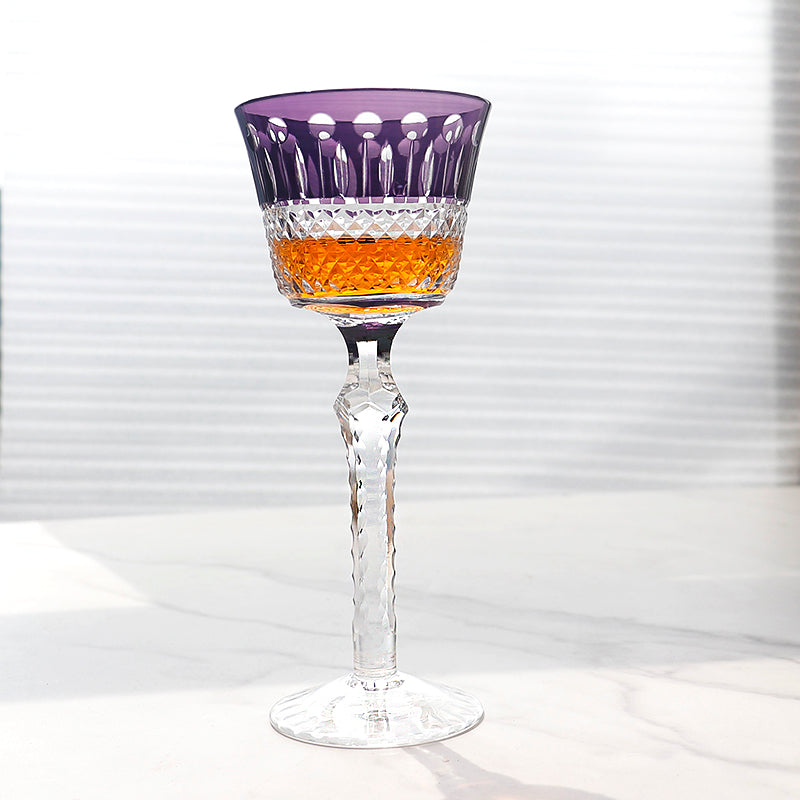 Hand Cut To Clear Multi-Color Crystal Glass Barware Timeless Collection Old Fashioned Glass Cocktail Glass Champagne Glass Water Goblet