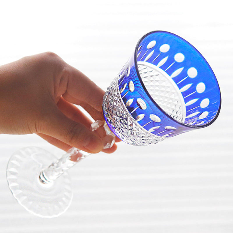Hand Cut To Clear Multi-Color Crystal Glass Barware Timeless Collection Old Fashioned Glass Cocktail Glass Champagne Glass Water Goblet