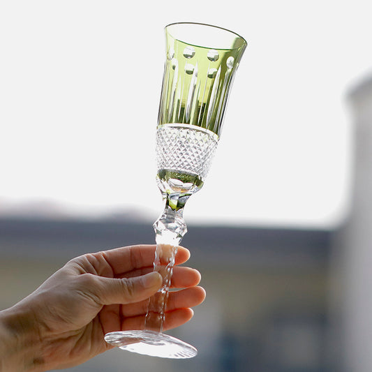 Green Hand-Cut Crystal Barware Collection