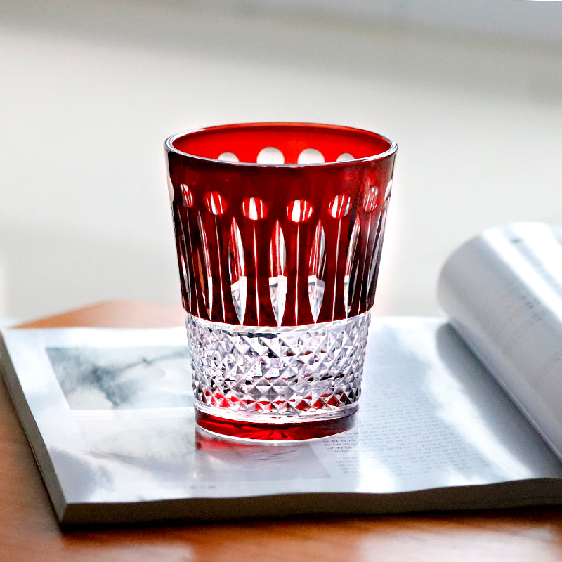 Hand Cut To Clear Multi-Color Crystal Glass Barware Timeless Collection Old Fashioned Glass Cocktail Glass Champagne Glass Water Goblet