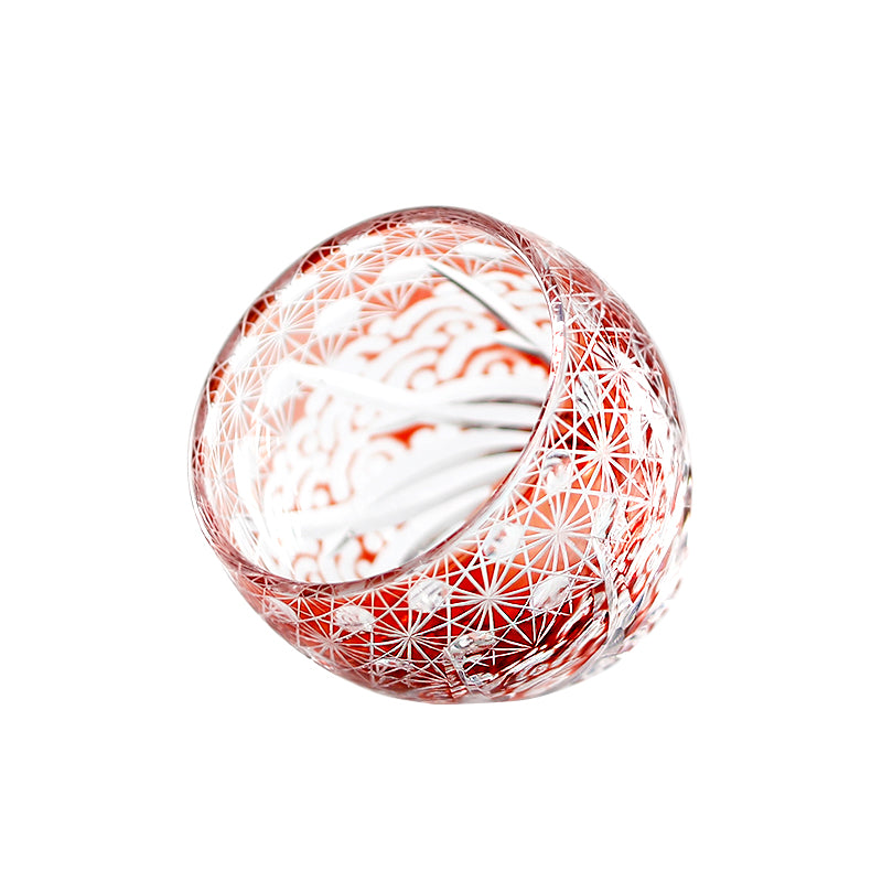 Twirl Wave Edo Kiriko Mini Globe Crystal Tumbler