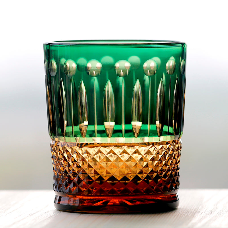 Hand Cut To Clear Multi-Color Crystal Glass Barware Timeless Collection Old Fashioned Glass Cocktail Glass Champagne Glass Water Goblet