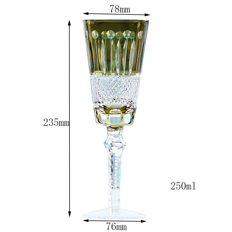 Hand Cut To Clear Multi-Color Crystal Glass Barware Timeless Collection Old Fashioned Glass Cocktail Glass Champagne Glass Water Goblet