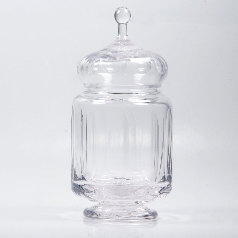 Size Large 1800 ml Hand Cut and Mouth Blown Lead Free Crystal Glass Tea Display Jar ,Candy Display Jar, Crystal Glass Storage Jar