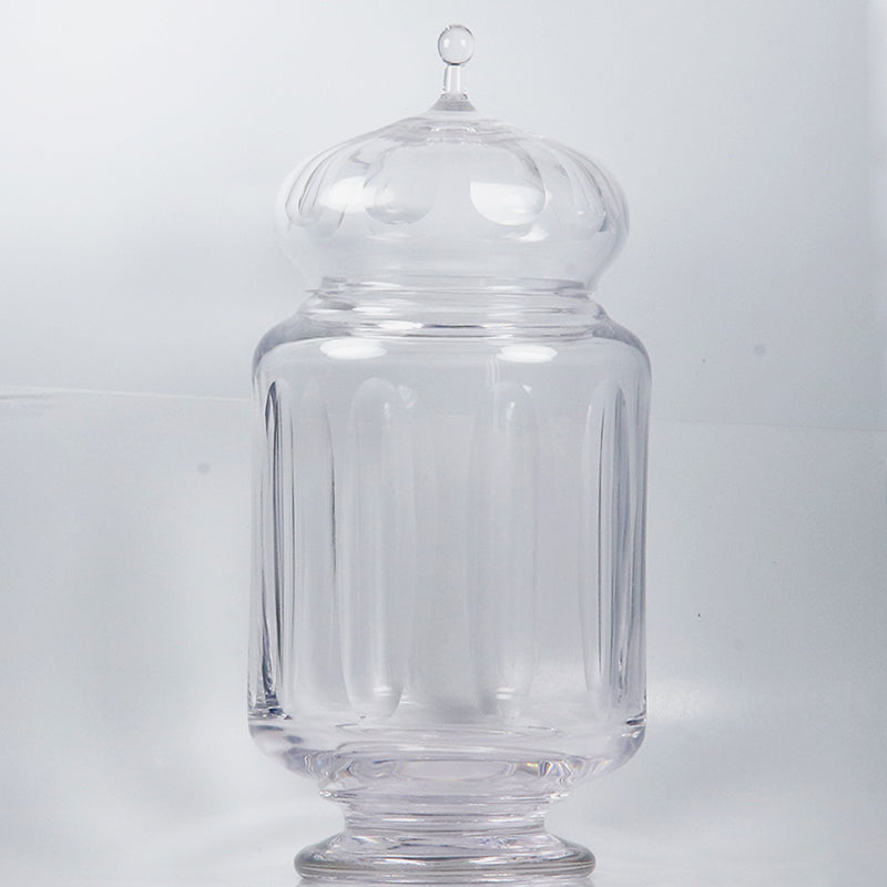 Size Small 400 ml Hand Cut and Mouth Blown Lead Free Crystal Glass Tea Display Jar ,Candy Display Jar, Crystal Glass Storage Jar