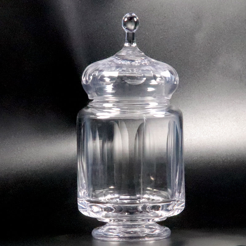 Size Small 400 ml Hand Cut and Mouth Blown Lead Free Crystal Glass Tea Display Jar ,Candy Display Jar, Crystal Glass Storage Jar