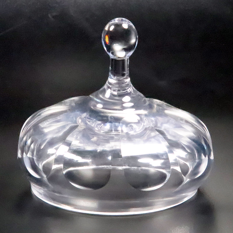 Size Small 400 ml Hand Cut and Mouth Blown Lead Free Crystal Glass Tea Display Jar ,Candy Display Jar, Crystal Glass Storage Jar