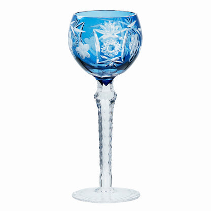 Bohemian Style Crystal Handmade Wine Glass Ink Blue