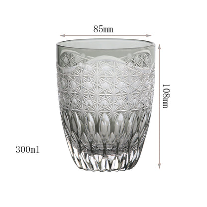 Smoke Grey Edo Kiriko Whiskey Tumbler 300ml