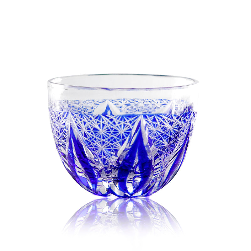 Teardrop Star Edo Kiriko Globe Sake Glass 35ml