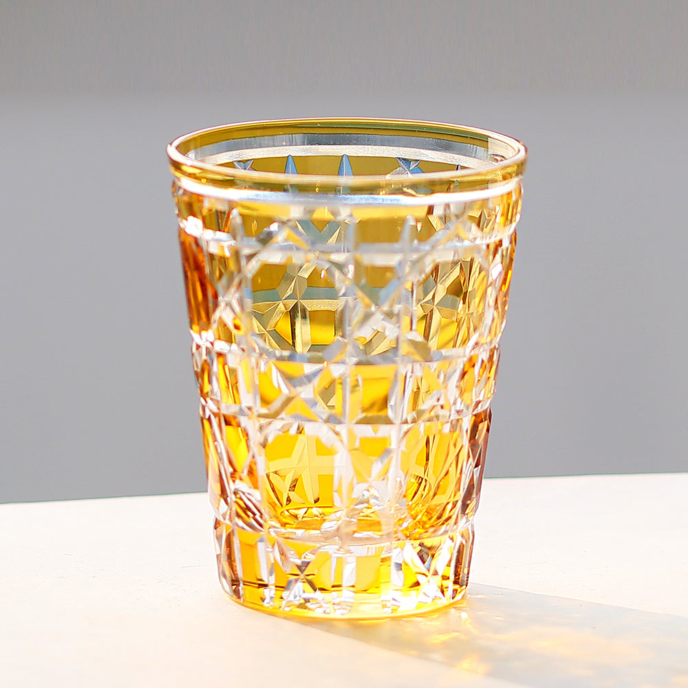 Diamond Cut Crystal Drinking Glass 10oz