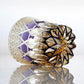 JP-107 32 cl Handmade Japanese Style Edo Kiriko Handcrafted Purple Fluorite Whisky Glass With Gift Box