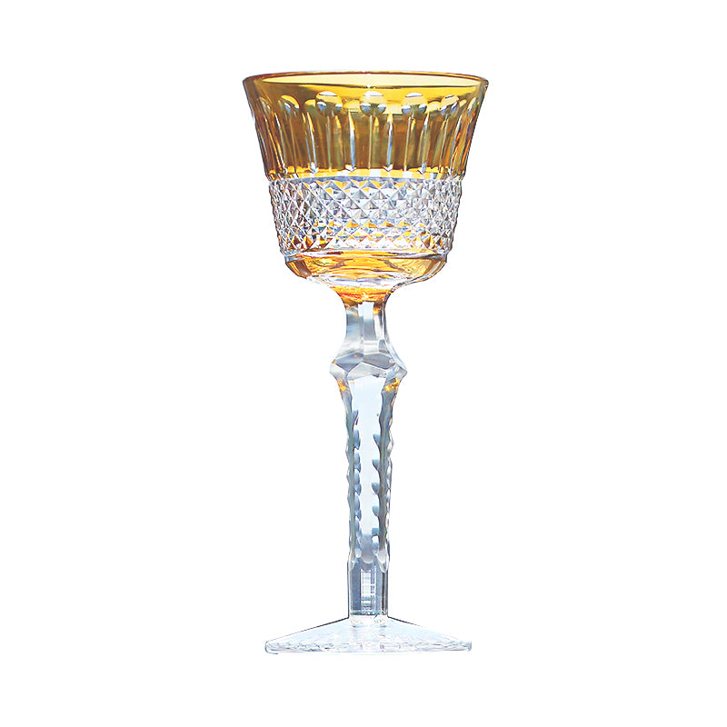 Hand-Cut Crystal Wine Glass Green