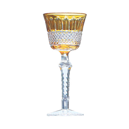 Hand-Cut Crystal Wine Glass Green