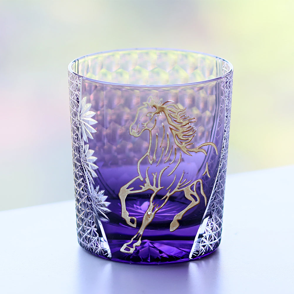 With packaging of Golden Horse Whiskey Glass - JINZHI GLASS crystal glassware