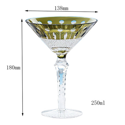 Hand Cut To Clear Multi-Color Crystal Glass Barware Timeless Collection Old Fashioned Glass Cocktail Glass Champagne Glass Water Goblet