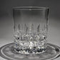 JP-044 36 cl Large Handcrafts Clear Old Fashioned Whiskey Glasses Cylindrical With Edo Kiriko‘s Carved Crosshatching Of Lines Design