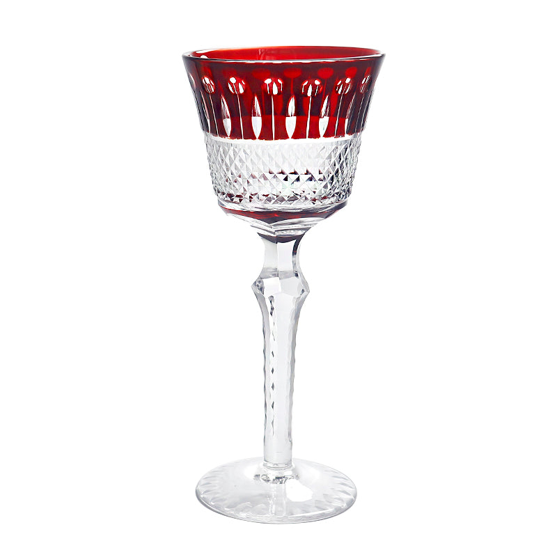 Hand-Cut Crystal Wine Glass Green