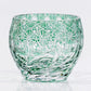 JP-040  60 ML Japanese Style Multi-Colored Min Shot Glass Sake Cup Edo Kiriko's Roaring Waves Design