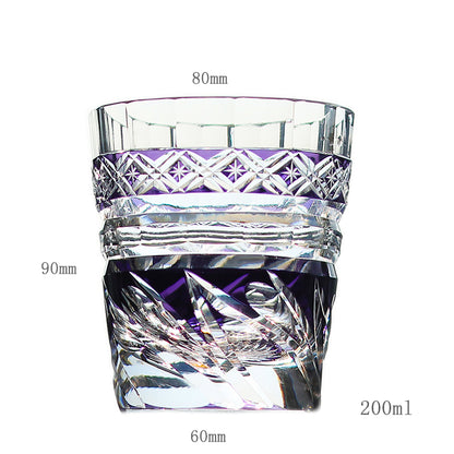 Windancer Purple Handmade Whiskey Glass 8oz