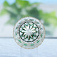 JP-107 32 cl Japanese Style Green Colored Whiskey Glass Tumbler Edo Kiriko's Garlands of hexagons And Chrysanthemum Mesh