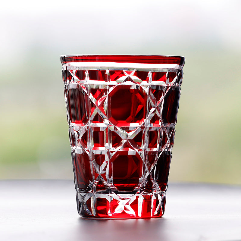 Diamond Cut Crystal Drinking Glass 10oz