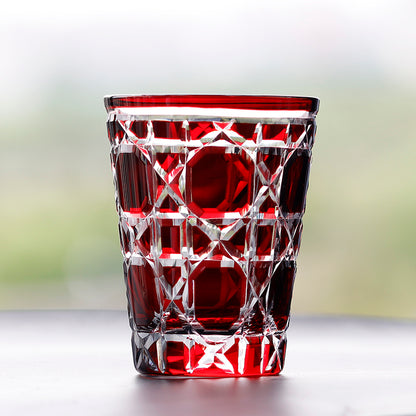 Diamond Cut Crystal Drinking Glass 10oz