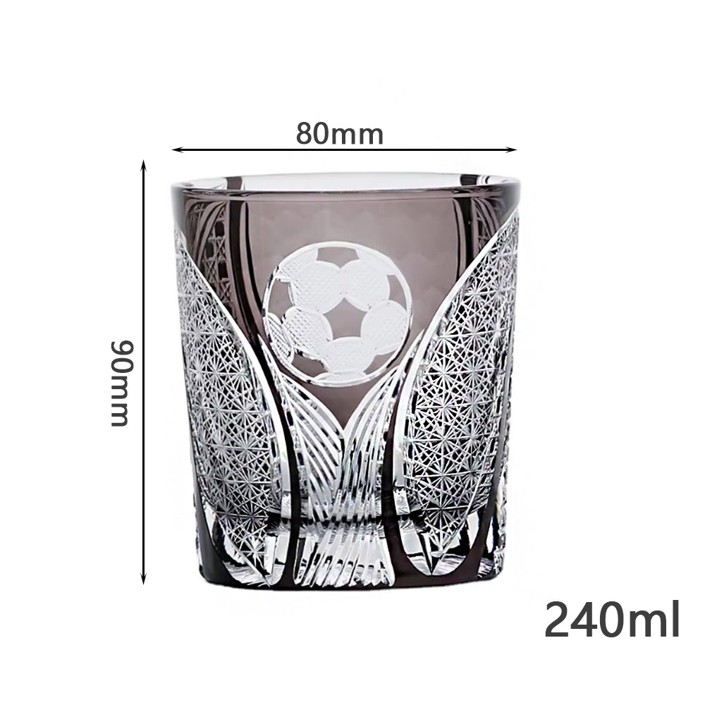 Football Themed Whiskey Glass Tumbler 250ml