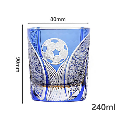 Football Themed Whiskey Glass Tumbler 250ml