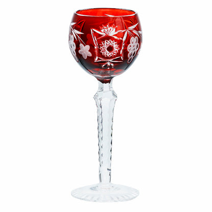 Bohemian Style Crystal Handmade Wine Glass Red