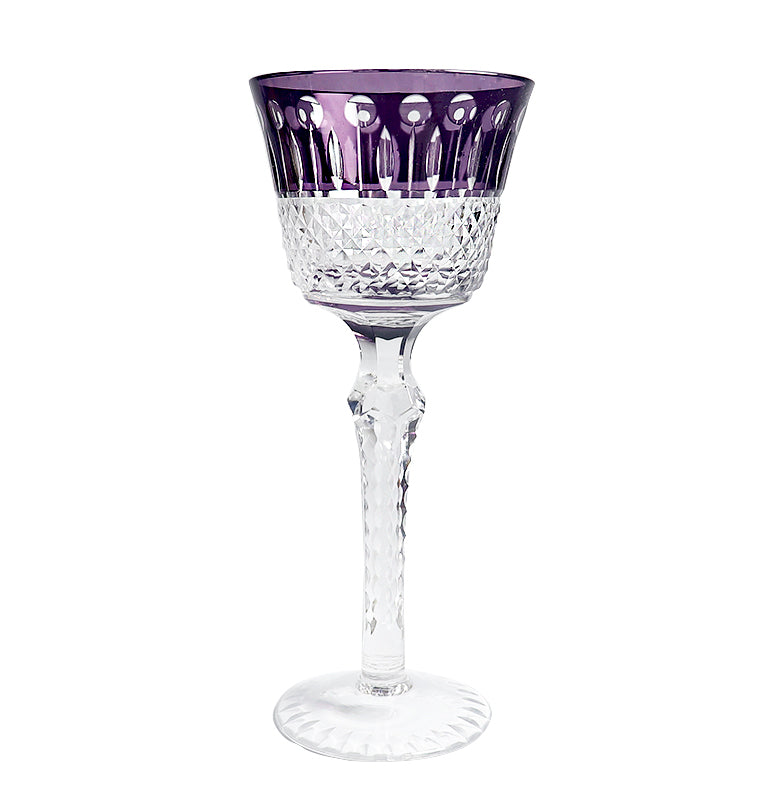Hand-Cut Crystal Wine Glass Green