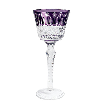 Hand-Cut Crystal Wine Glass Green