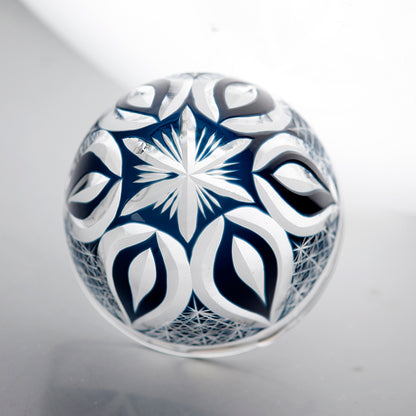 Teardrop Star Edo Kiriko Globe Sake Glass 35ml