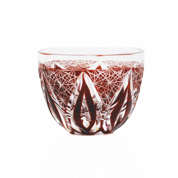 Teardrop Star Edo Kiriko Globe Sake Glass 35ml
