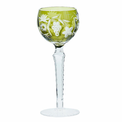 Bohemian Style Crystal Handmade Wine Glass Green