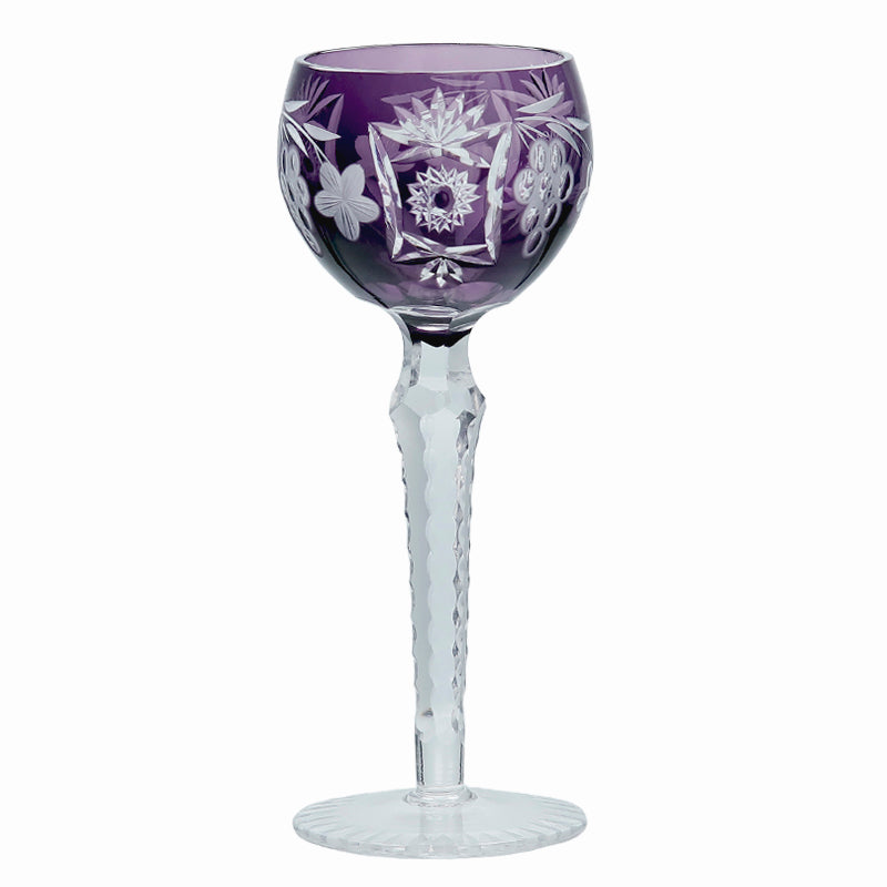 Bohemian Style Crystal Handmade Wine Glass Purple