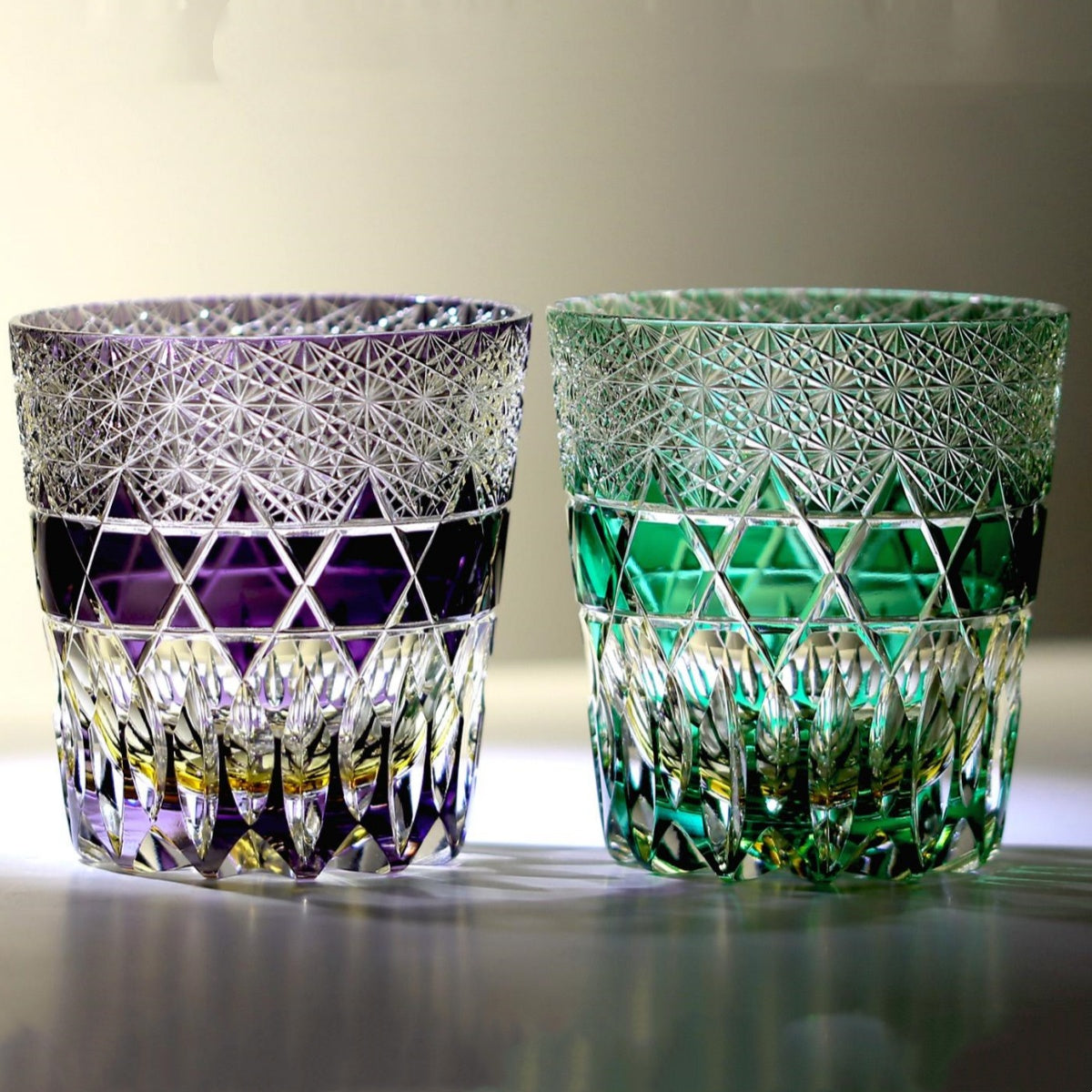 Group shot of Fluorite 24% Lead/Pb Crystal Whiskey Glass 11. - JINZHI GLASS crystal glassware